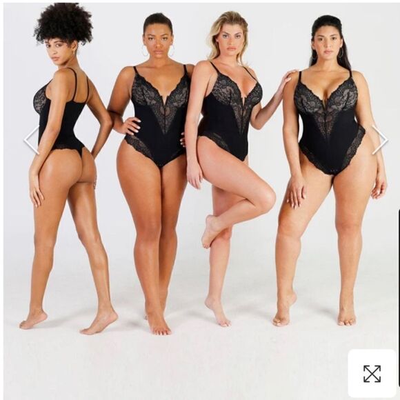 Popilush Lace Shapewear Bodysuit Tummy Control Backless V Neck Thongs Sh… - Picture 5 of 16